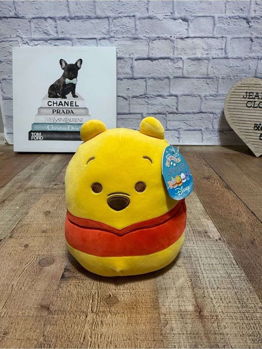 Disney Squishmallows Winnie the Pooh Bear Kellytoy 2021 8" Plush W/ Tag